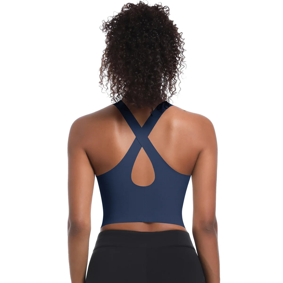Cross Back Fitness Top High Impact Women's Yoga Sports Bra Breathable Padded Running Bra Gym Pilates Women Bra -