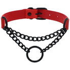 Round Layered Necklace Black Chain for Women and Men -