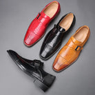 Italian Loafers for Men - Leather Slip-On Dress Shoes -