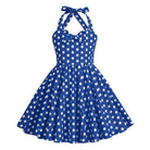 Hong Kong Style Retro Girl Western Style Polka Dot Short Sleeve Fashion Performance Costume Kids Cute Big Swing Dress European and American Summer -