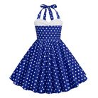 Hong Kong Style Retro Girl Western Style Polka Dot Short Sleeve Fashion Performance Costume Kids Cute Big Swing Dress European and American Summer -