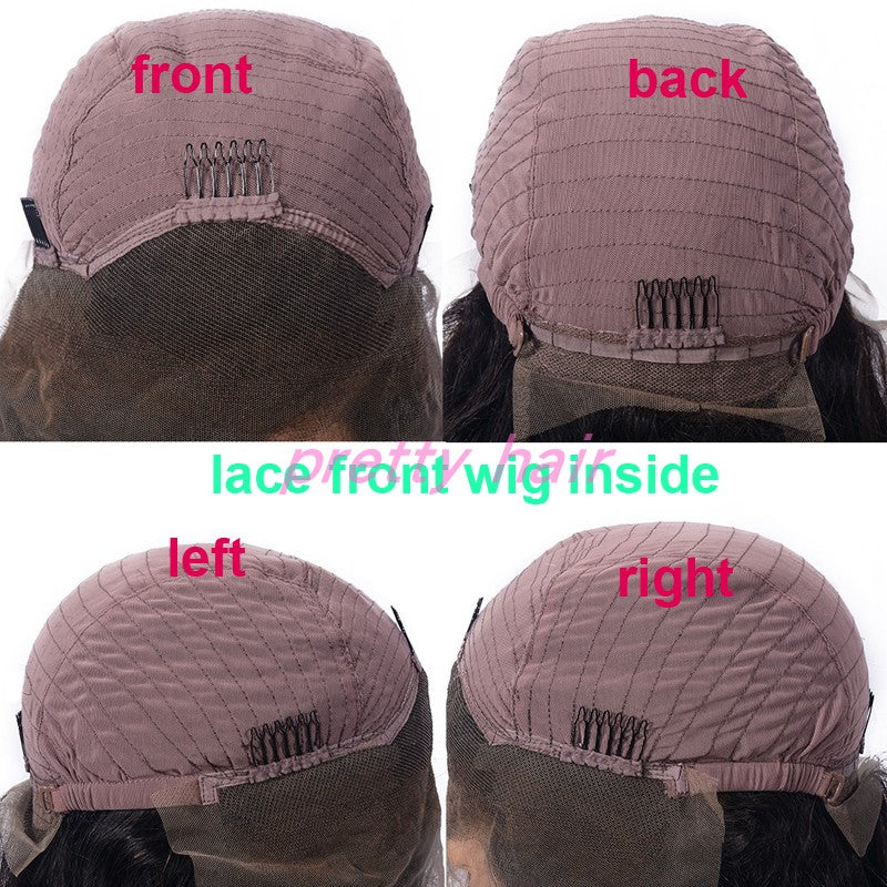 12A Double Drawn Wig Brazilian Human Hair 13*4 Lace Bob Wigs -