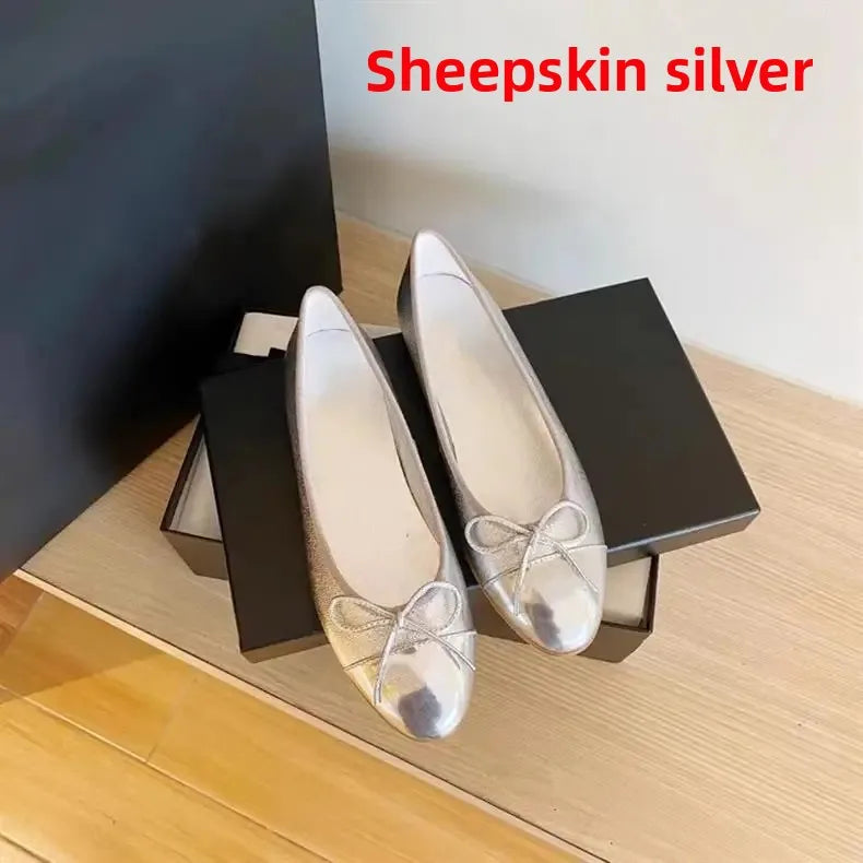 Women's Flat Shoes Knot Design -