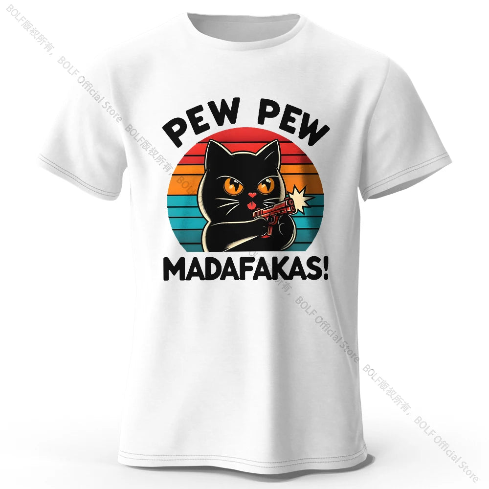 Cute Hand-Drawn Cat T-Shirt -