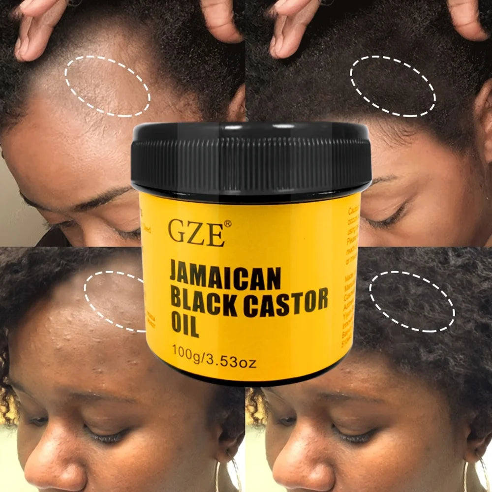 Jam Rock Black Castor Oil Pure Cold-Pressed for Hair Growth, Skin Moisturizing and Scalp Health - Promoting Thick Hair -