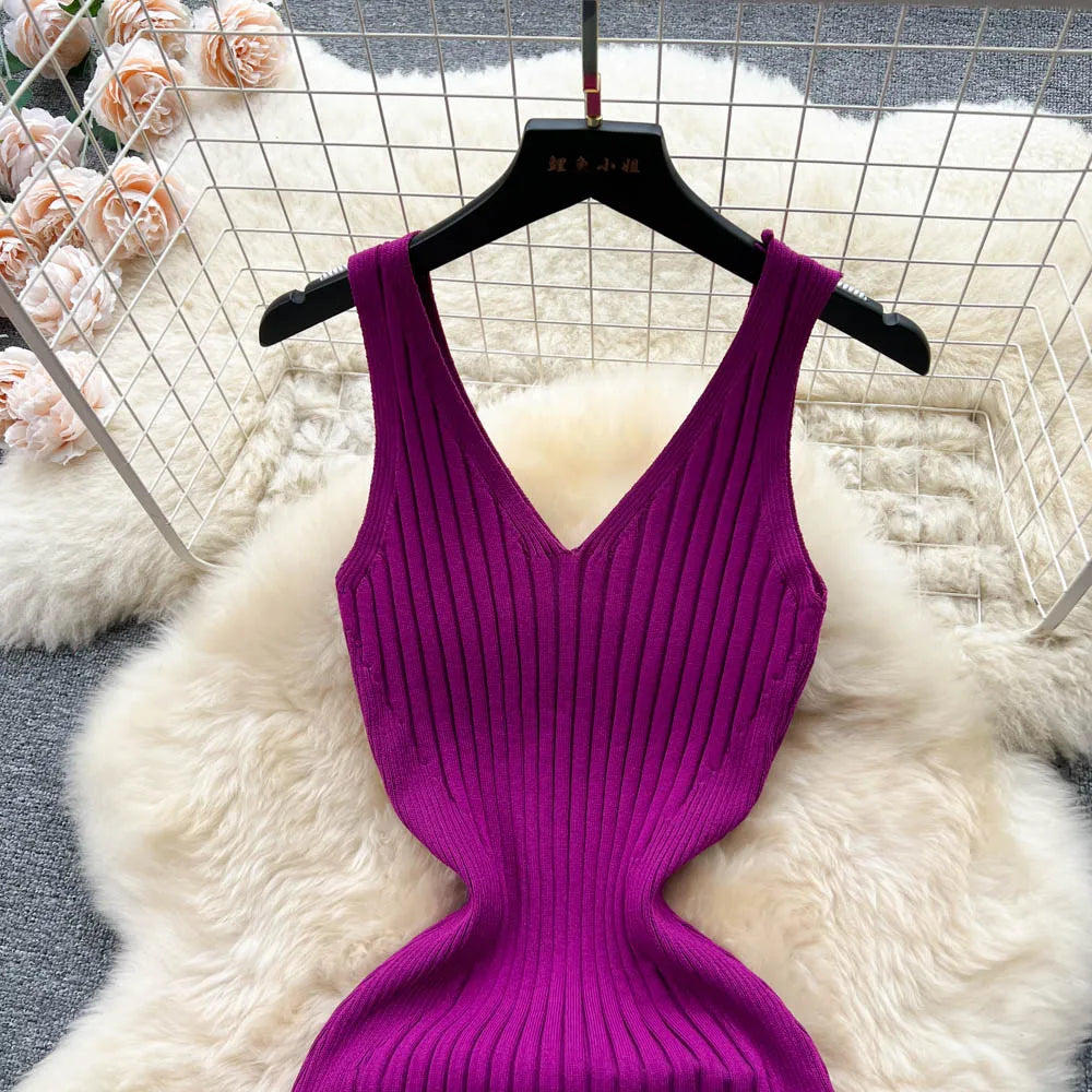 Knitted Dress Slim Fit -