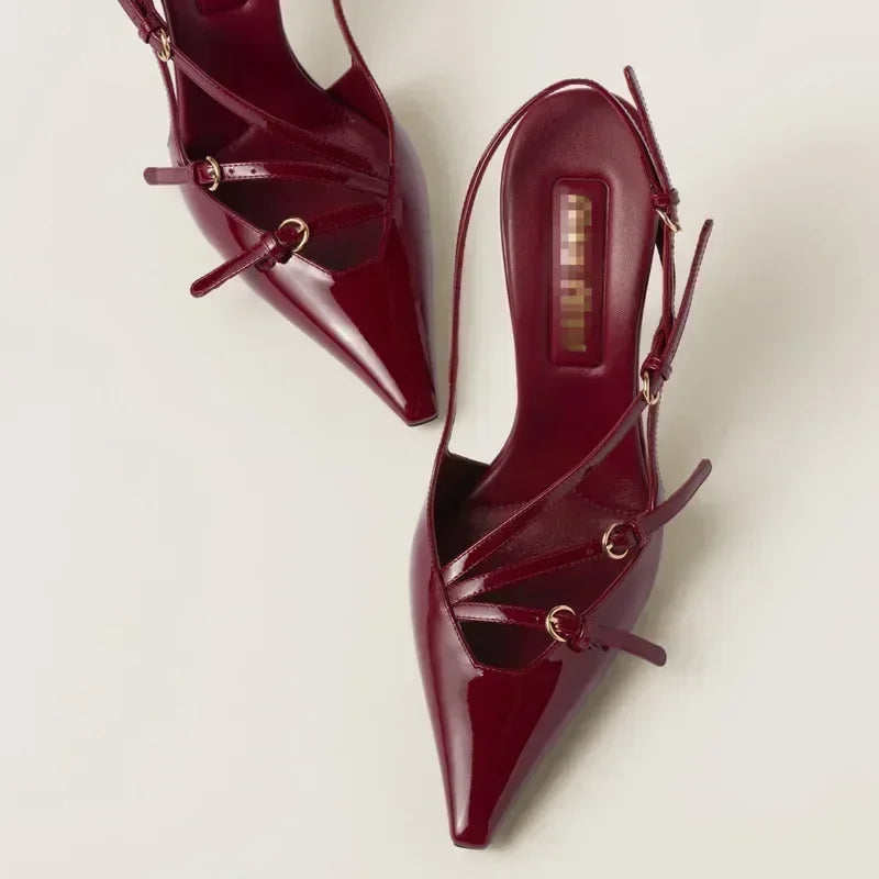 High Heels Pointed-toe Back Loop -