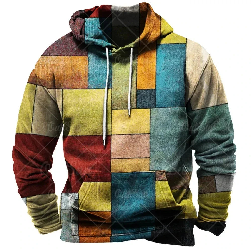 Men's Plaid Hoodie -