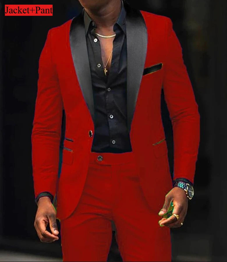 Men Formal Slim Fit Tuxedo -
