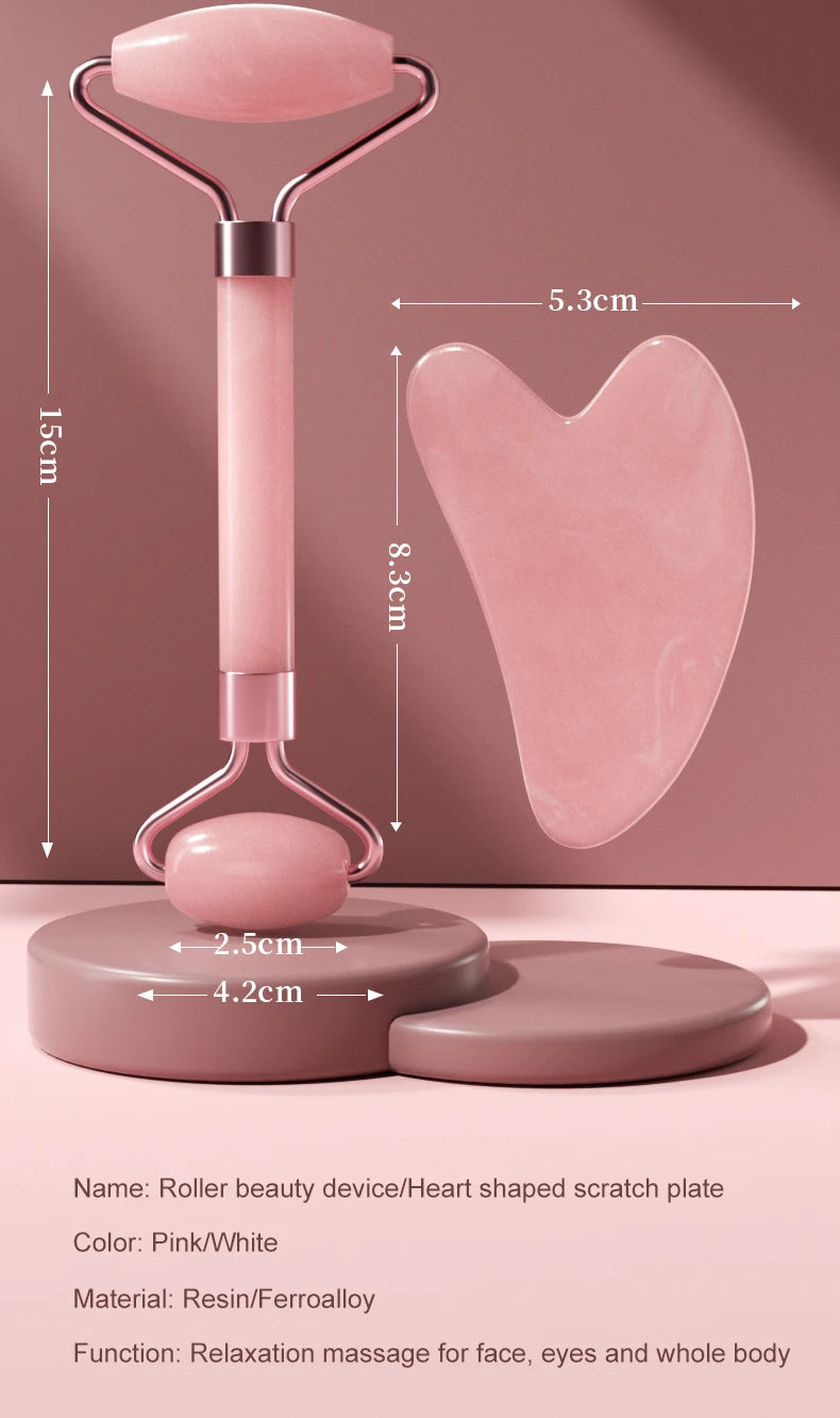 Enhance your skincare routine with this facial roller for the face, neck, and eyes. This resin massage tool can help improve circulation, reduce puffiness, and promote relaxation for a revitalized complexion. -
