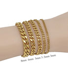 10 Pcs Cuban Bracelet Stainless Steel -