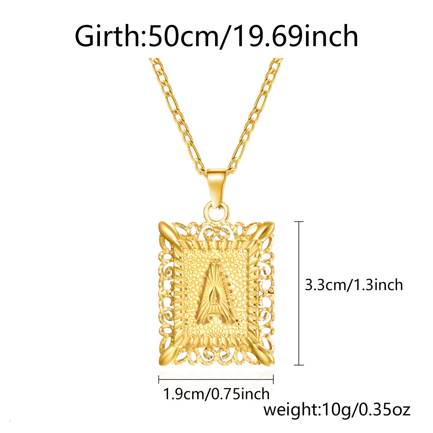 Stainless Steel Initial Letter Necklace For Women & Men -
