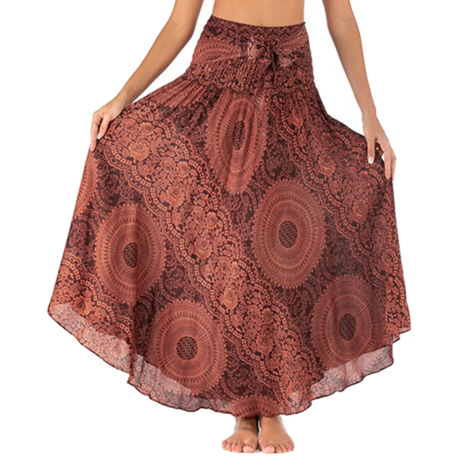 Bloom in style with this fashionable women's flower skirt—featuring an elastic waist for comfort and a beautiful flowy bottom, perfect for any outfit or costume! -