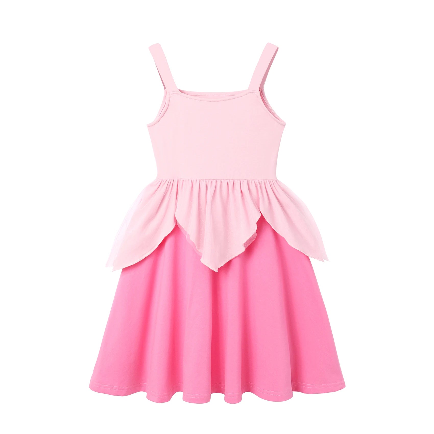 Summer Casual Dress for Girls Mermaid Dress One-Shoulder Sling Short Sleeve Cosplay Princess Costume Casual Vest 2-10 Years -