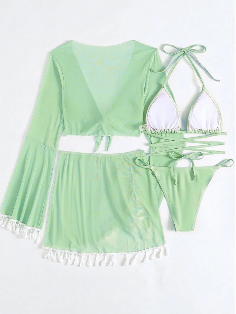 Swimwear Woman Swimsuit Cover Up Bikini Sets -