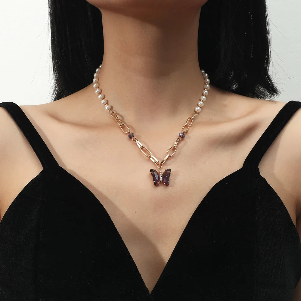 Multilayer Vintage Butterfly Necklace For Women -