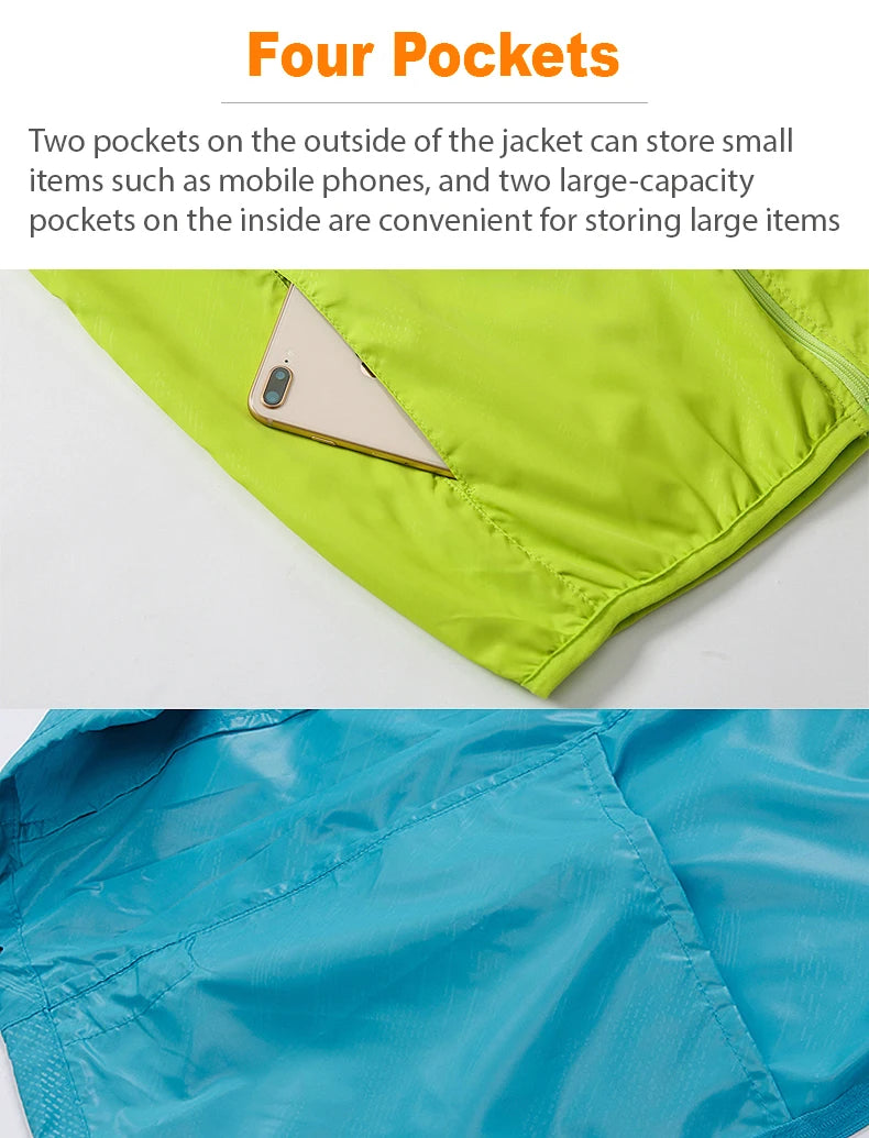 Stay protected during hiking adventures with these waterproof jackets for men and women. Featuring sun protection and windproof capabilities, these jackets are perfect for outdoor excursions, keeping you comfortable and shielded from the elements. -