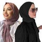 Experience effortless style and full coverage with this ready-to-wear instant hijab—featuring a secure fastener design, perfect for Muslim women seeking comfort and elegance! -