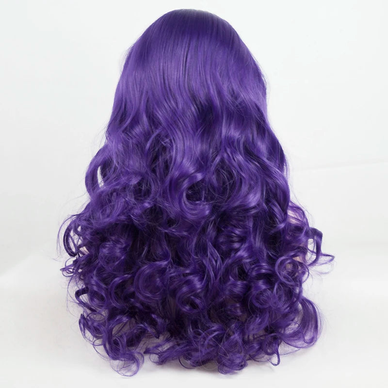 Make a statement with this purple and blonde loose wave 13x4 lace front wig—vibrant, stylish, and designed for a natural, flawless look! -