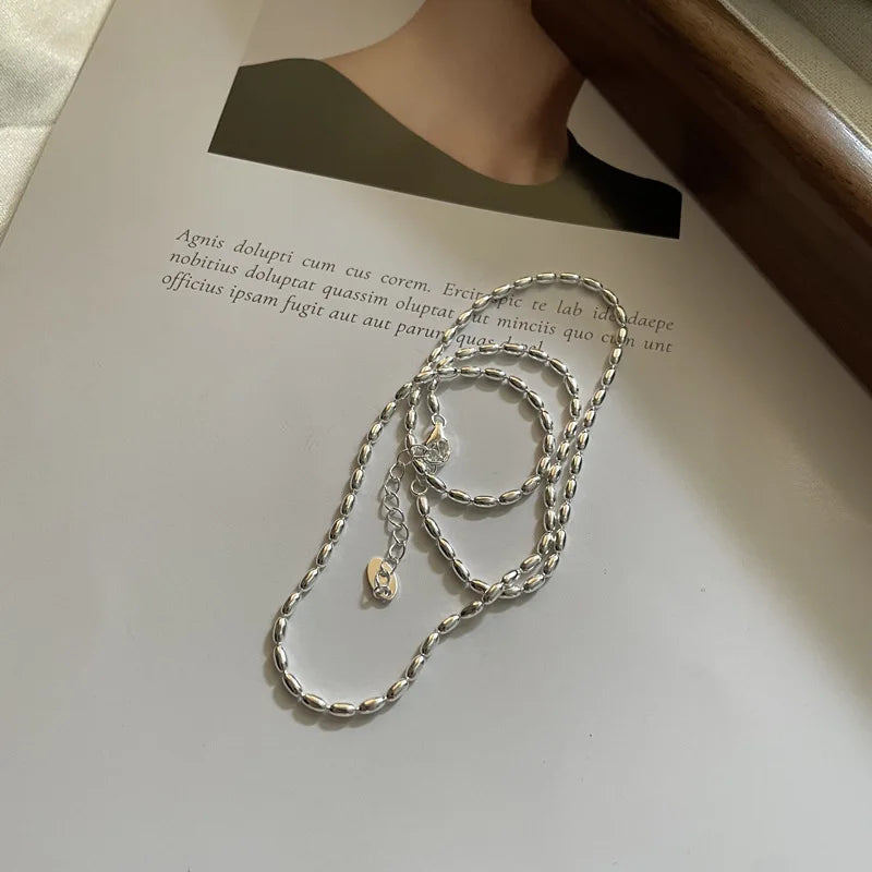 Sterling Silver Necklace Shiny -