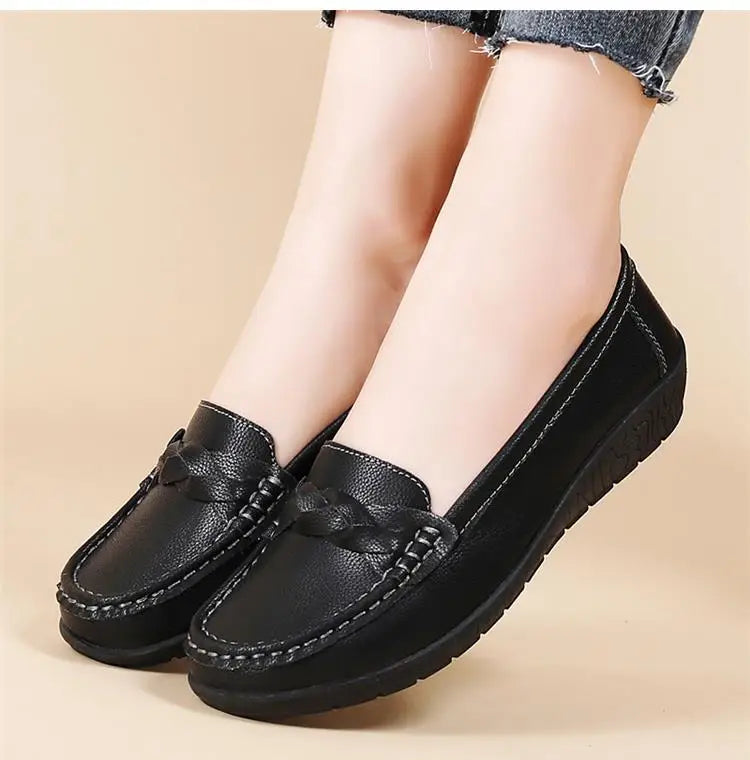 Genuine Leather Women Flats -