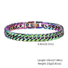 8mm/10mm/12mm Cuban Link Bracelets for Men Women -