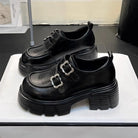 Shoes for Women New Quality Women's Pumps Hot Sale Loafers Fashion Buckle Platform Leather Shoes Trend Versatile Zapatos -