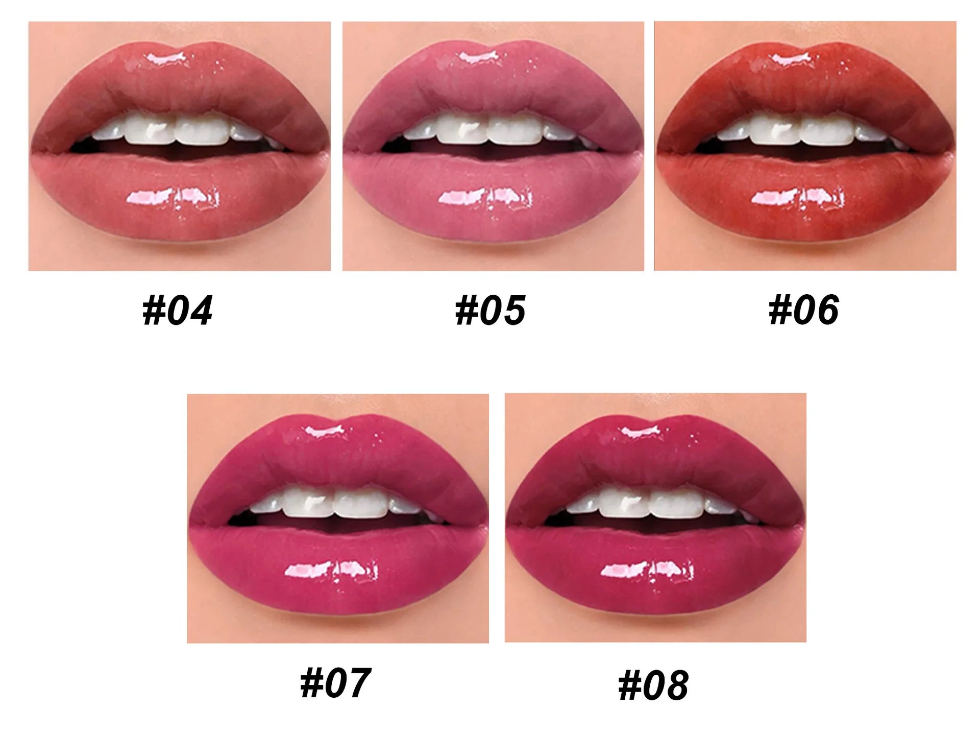 Handaiyan Long Lasting Lipstick Waterproof Moisturizing MIrror Watery Jelly Lip Stick Lip Plumper Lip Balm Makeup -