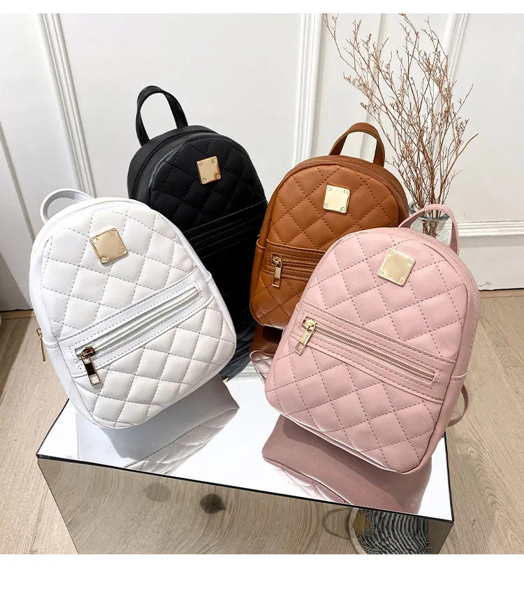 Carry your essentials in style with this fashionable women's bag. Featuring double pockets and embroidered details, this small book bag is perfect for adding a trendy touch to your outfit. -