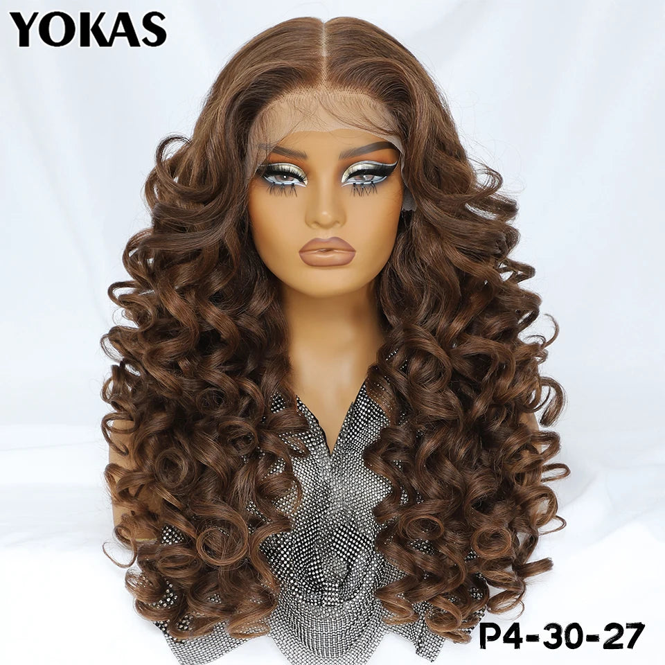Achieve a stunning look with this Latisha curly 13x6 lace frontal wig. Featuring pre-plucked hairline and baby hair, this wig offers a natural and stylish appearance for a flawless finish. -