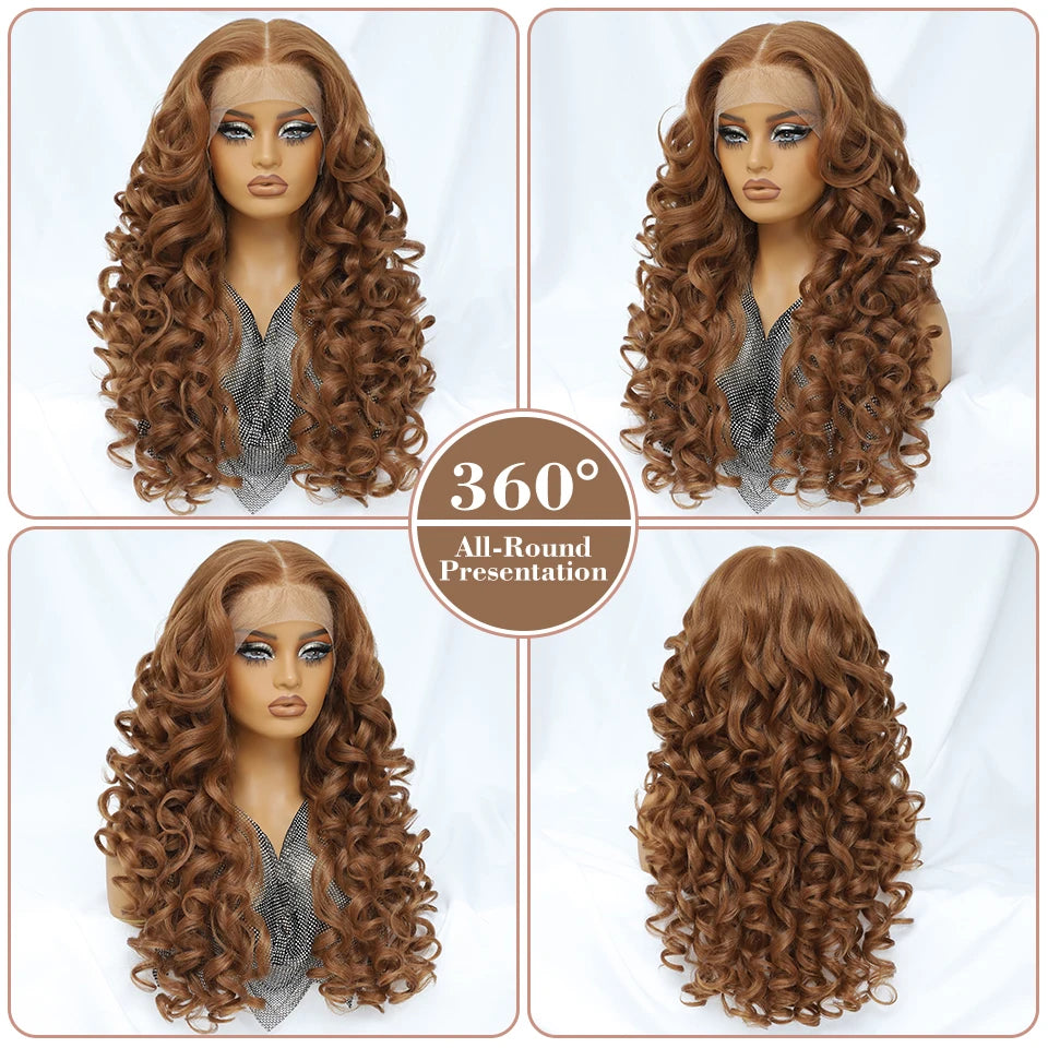 Achieve a stunning look with this Latisha curly 13x6 lace frontal wig. Featuring pre-plucked hairline and baby hair, this wig offers a natural and stylish appearance for a flawless finish. -