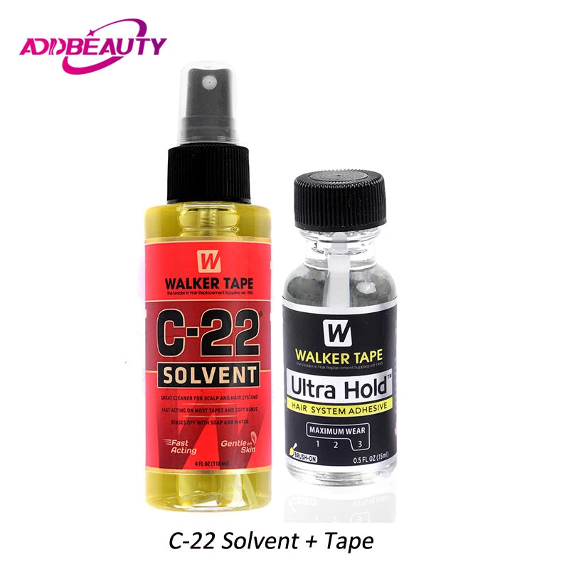 Ultra Hold Walker Tapes C-22 Glue Remover for Lace Front Wigs Human Hair Toupee 15ml Adhensive Glue Tape Waterproof Glue Remover -