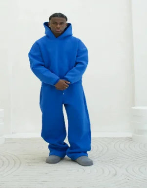 Stay comfy and stylish from head to toe with this men's sweat suit set! -