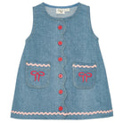 Kids Girls Clothes 25AW New Toddler Cute Bow Strawberry Printed Dresses Denim Vest Dress Jeans Children Clothing -