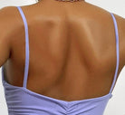 Summer sexy V-neck backless camisole skirt hot selling women's pleated buttocks wrapped dress -
