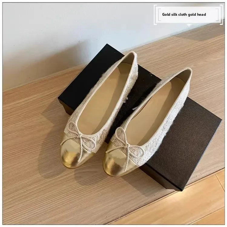 Women's Flat Shoes Knot Design -