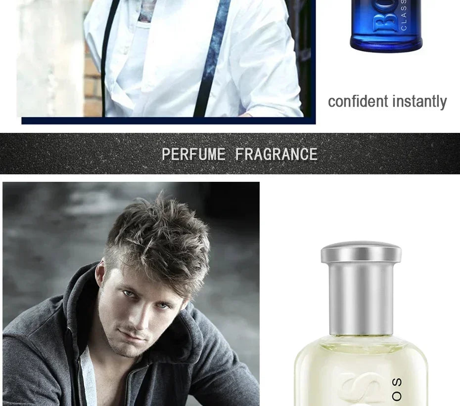 Hot - selling men's cologne in atomizer. Fresh, boosts confidence, gentlemanly fragrance. -