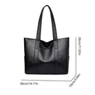 Carry all your essentials in style with this large capacity tote bag designed for women. The single shoulder handbag is crafted from soft leather, providing a chic and versatile accessory for any outfit. -