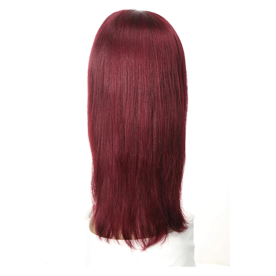 Turn heads with this sleek 18-inch 13x4 lace front Brazilian hair wig—straight, colored, and highlighted for a flawless, natural look! -