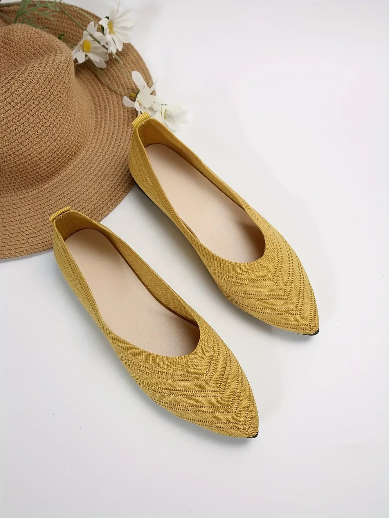 Step out in style with these women's pointed toe flat shoes. -