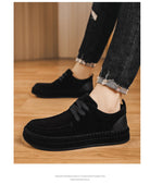Men's Shoes Are Fashionable Brown Casual Shoes Made of Durable Suede Material Comfortable Walking Shoes Suitable for Daily Wear -