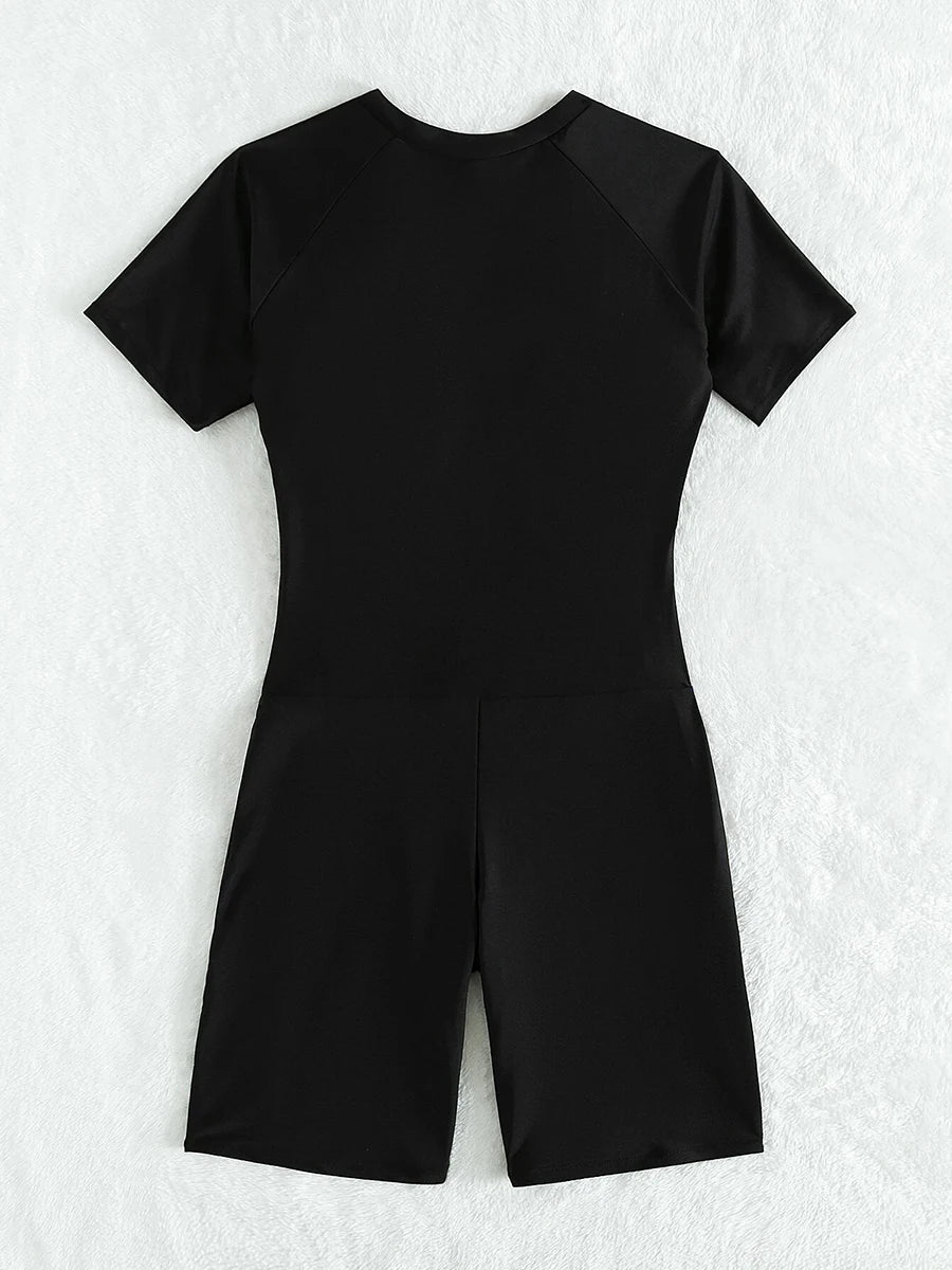 Show off your curves in style with this slim bodysuit one-piece swimwear for women! -