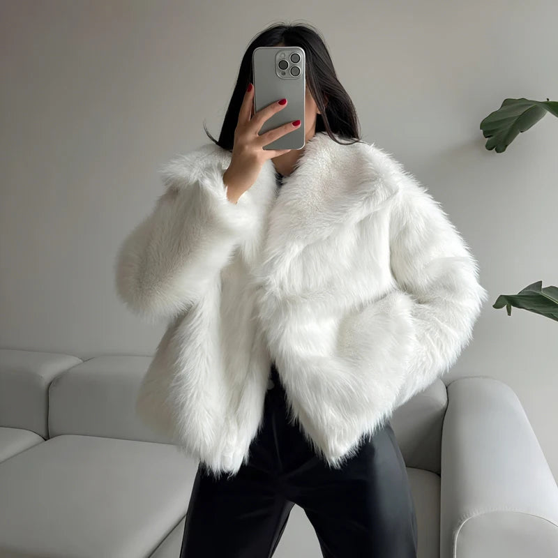 Fur Coat Plush Fluffy Women's -