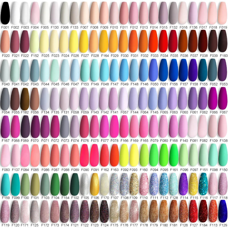 Explore your creativity with this comprehensive set of 129 colors of 7ML nail gel polish. Perfect for nail art enthusiasts, these semi-permanent colors allow for endless possibilities and stylish designs. -