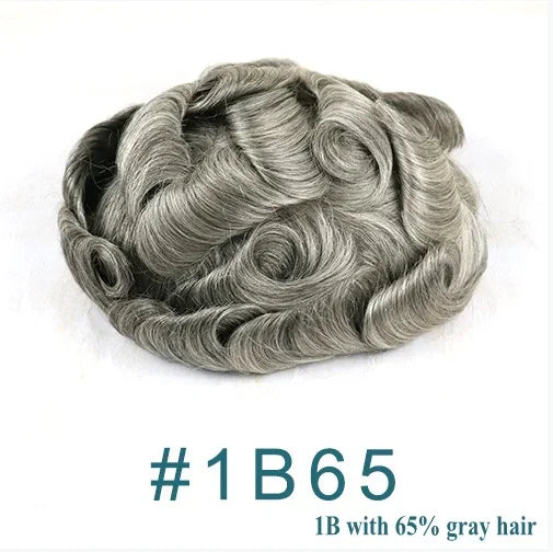 Achieve a seamless look with this natural hairline lace front male wig—ash blonde to brown shades, breathable 100% human hair, featuring lace & PU cap for a comfortable, realistic fit! -
