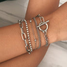 4pcs Cuban Chain Bracelets -