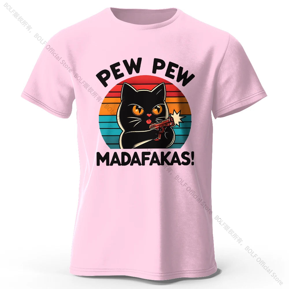 Cute Hand-Drawn Cat T-Shirt -