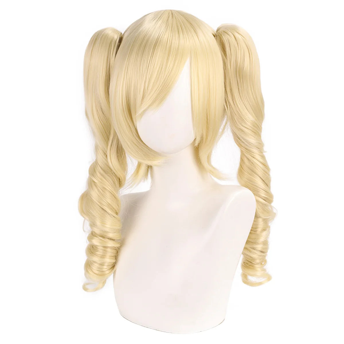 Synthetic HD Lace Pre Plucked Glueless Dual Ponytail Wig Bleached Knots Heat Resistant Hair for Mute girl Stella Cosplay Wig -