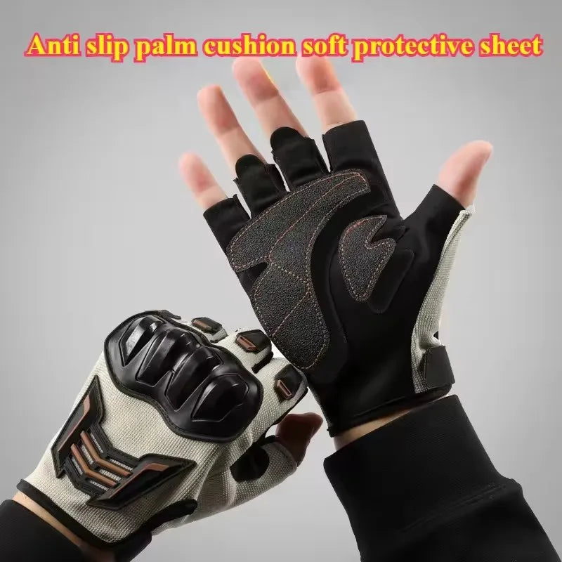 Breathable Motorcycle Gloves Half Finger -
