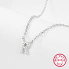 Sterling silver light luxury exquisite letter pendant necklace -
